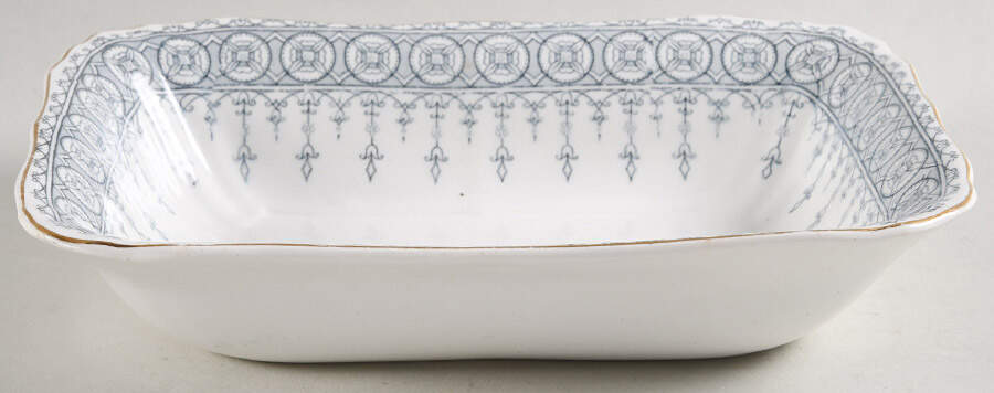 Premiere Blue Gray 8" Rectangular Vegetable Bowl by John Maddock & Sons-1