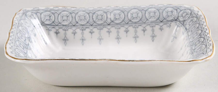 Premiere Blue Gray 5" Rectangular Bowl by John Maddock & Sons-1