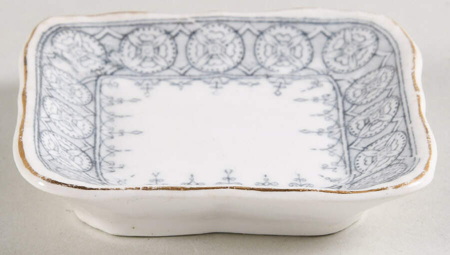 Premiere Blue Gray Butter Pat by John Maddock & Sons-1