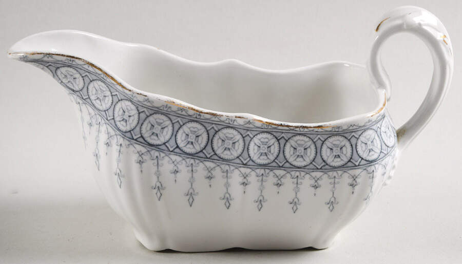 Premiere Blue Gray Gravy Boat by John Maddock & Sons-1