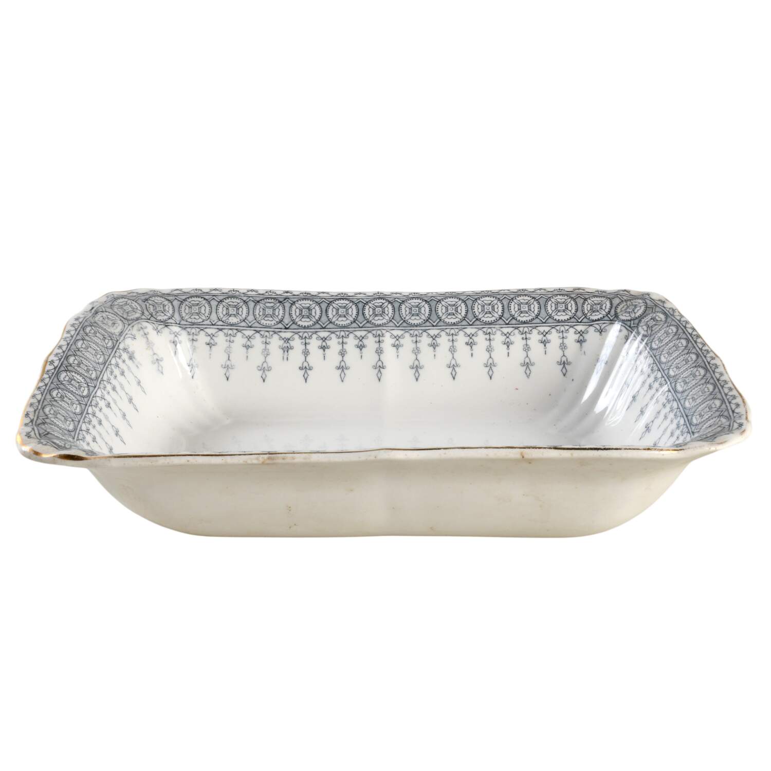 Premiere Blue Gray 10" Rectangular Vegetable Bowl by John Maddock & Sons-1