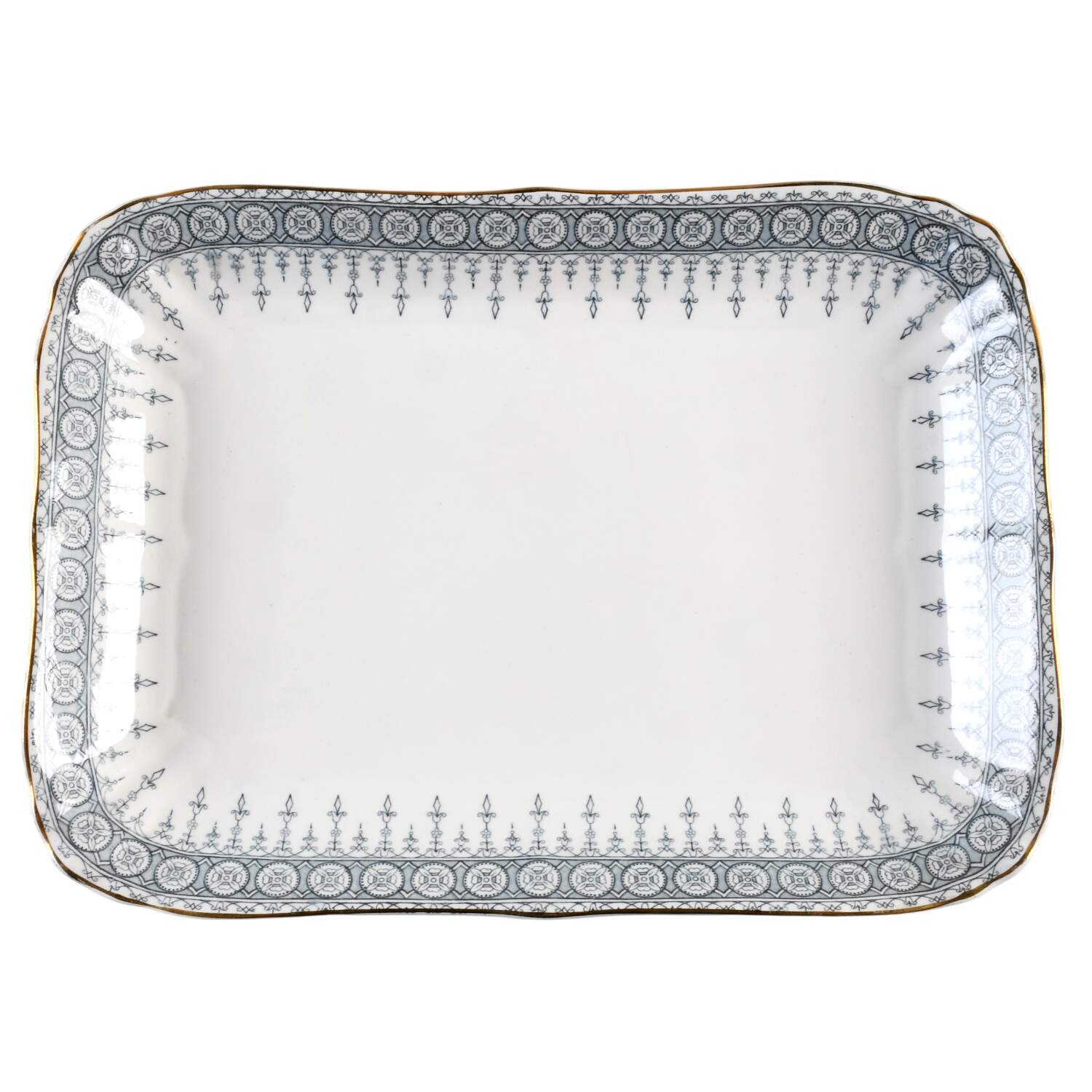 Premiere Blue Gray 13" Rectangular Serving Platter by John Maddock & Sons-1