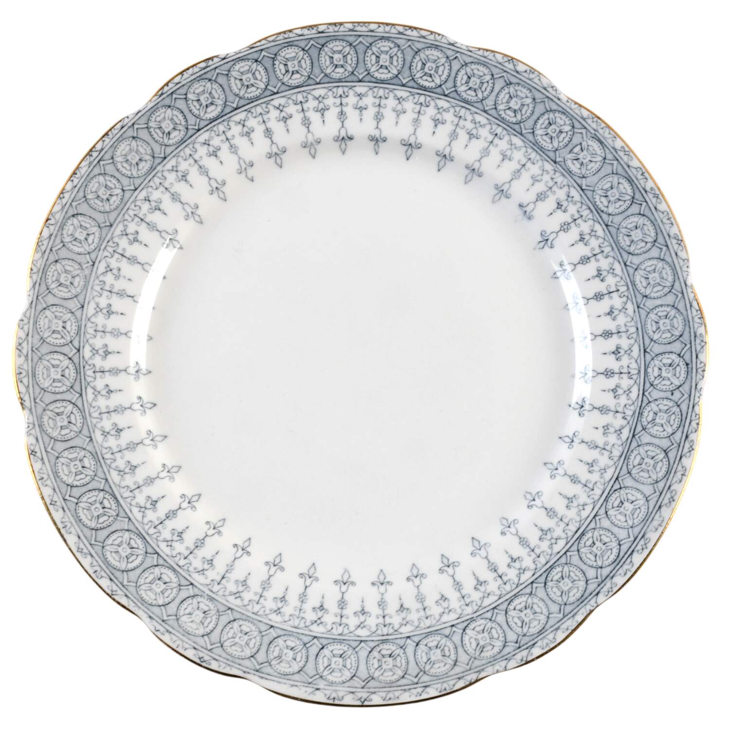 Premiere Blue Gray Luncheon Plate by John Maddock & Sons-1