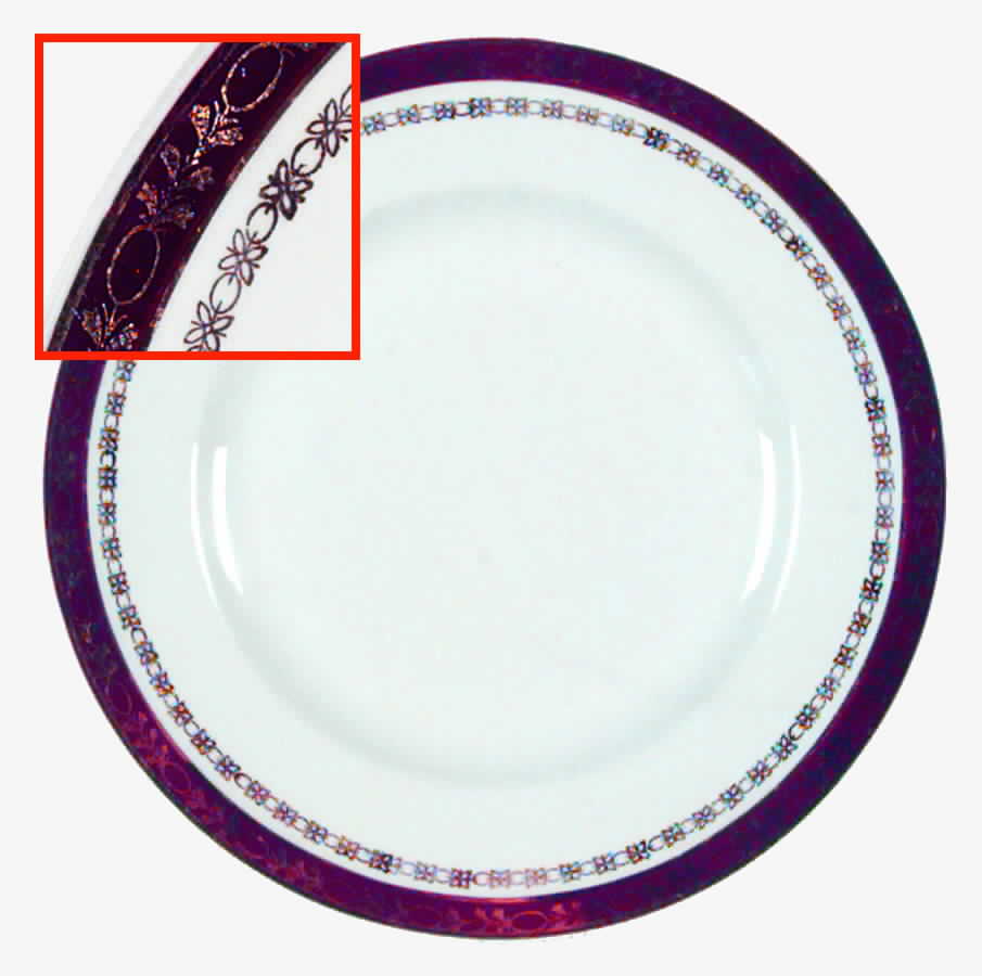 Kingsdale Maroon (White) Salad Plate by Alfred Meakin-1