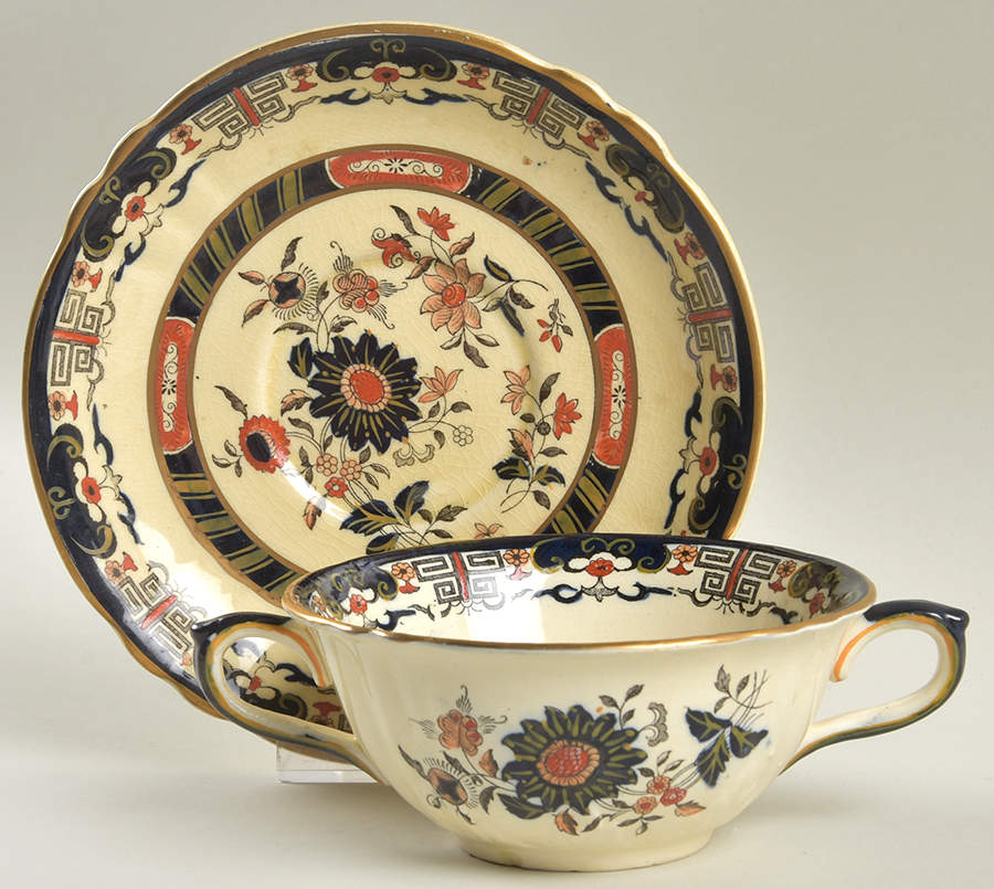 Windsor Footed Cream Soup Bowl & Saucer Set by Mason's-1