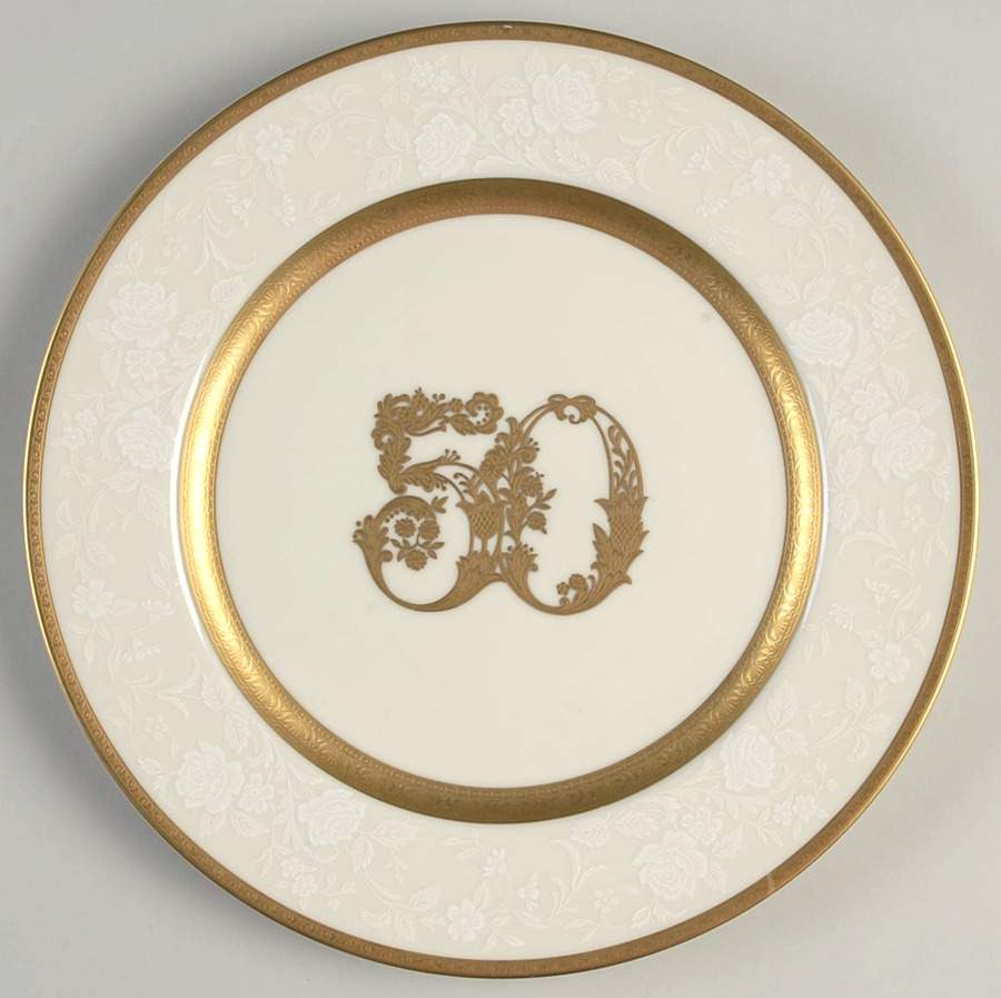 Golden Anniversary Dinner Plate by Mikasa-1