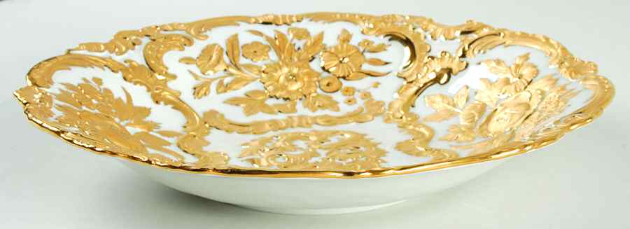 Gold Leaf (Germany) 11" Round Bowl by Meissen (Germany)-1