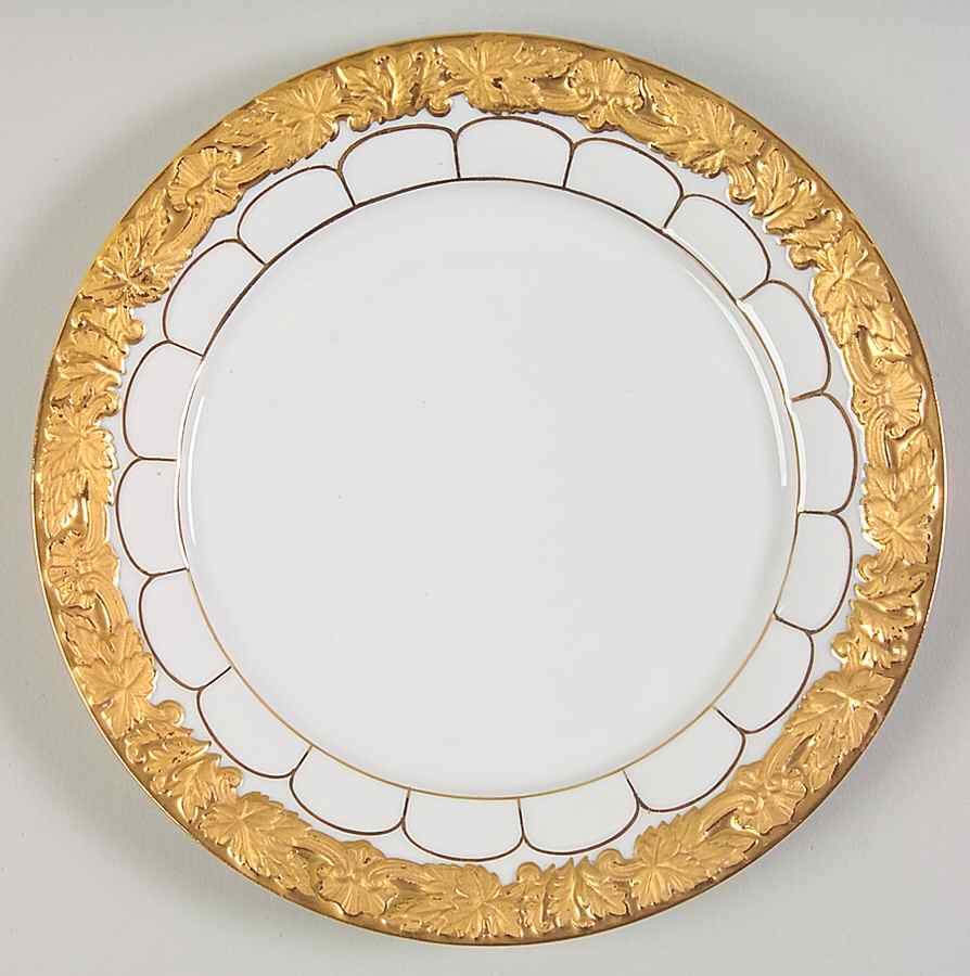 Gold Leaf (Germany) Salad/Dessert Plate by Meissen (Germany)-1
