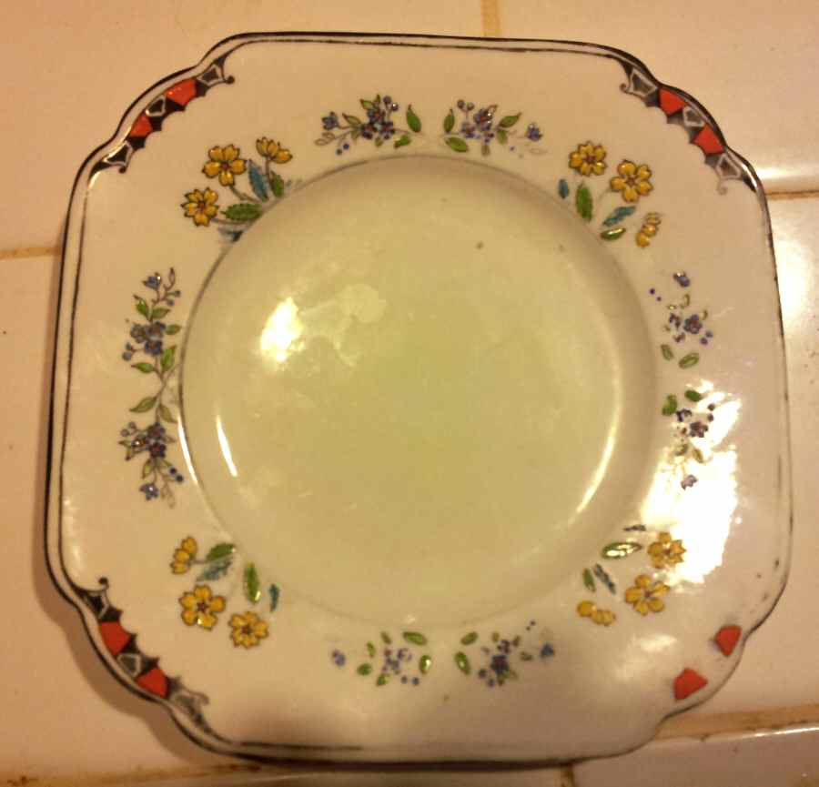 Springtime Square Salad Plate by Melba-1