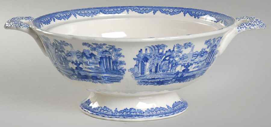 Fountains Blue Round Vegetable No Lid by Mason's-1