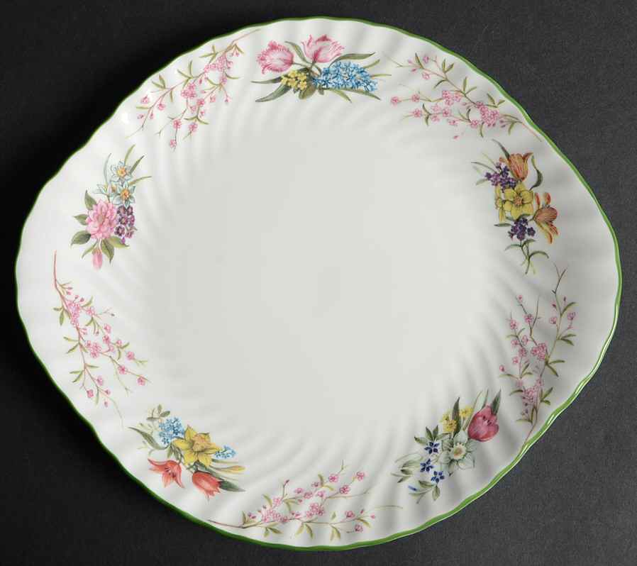Spring Blossom Handled Cake Plate by Minton-1