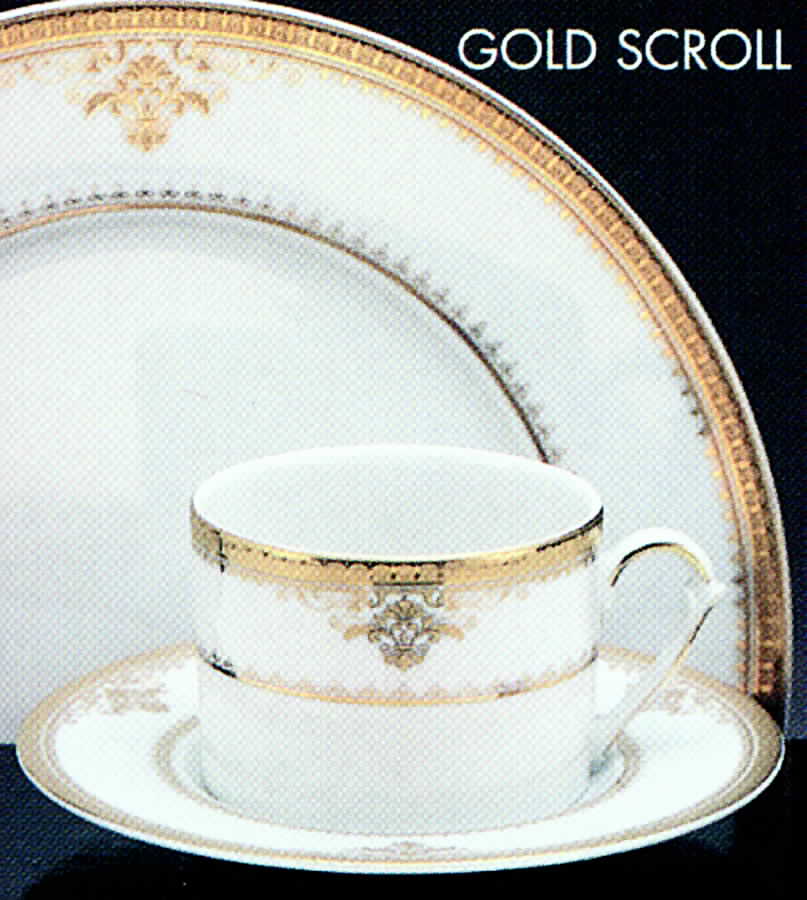 Gold Scroll Dinner Plate by Muirfield-1