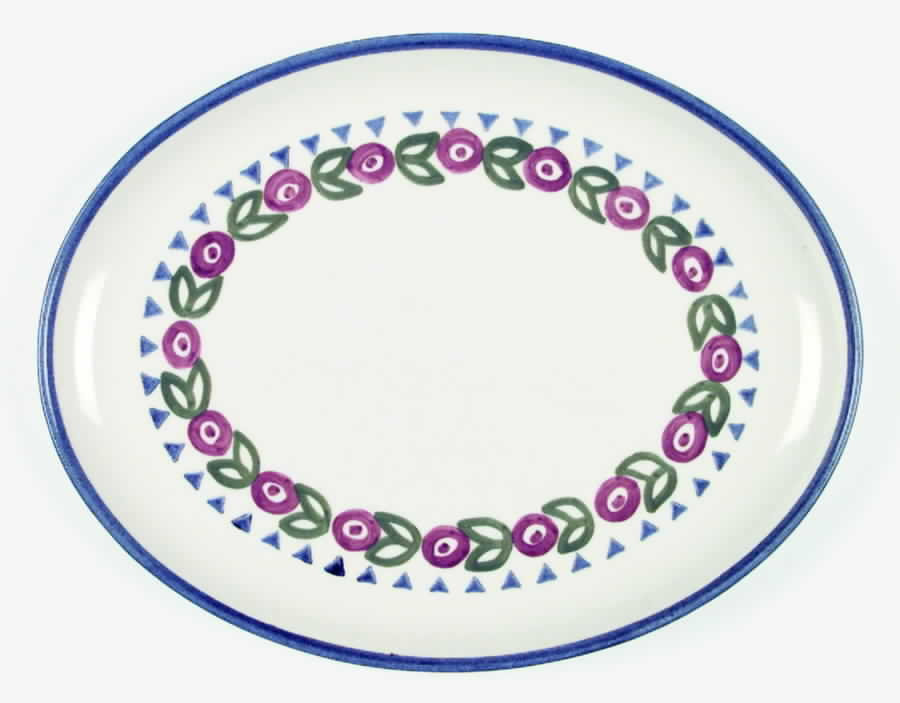 MET13 13" Oval Serving Platter by Metlox - Poppytrail - Vernon-1
