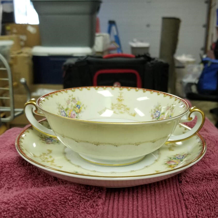 MEI643 Cream Soup Bowl & Saucer Set by Meito-1