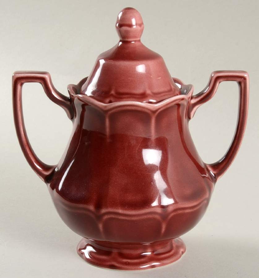 Bordeaux Sugar Bowl & Lid by J & G Meakin-1