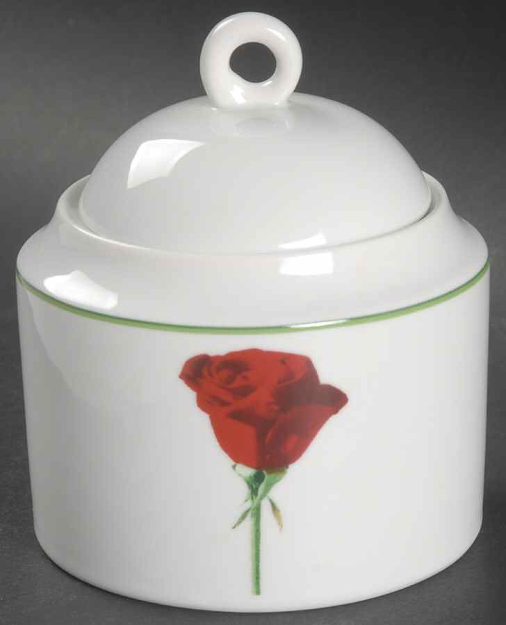 Romantic Rose Sugar Bowl & Lid by Mikasa-1