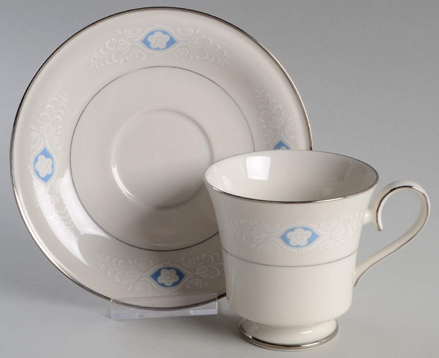 Dorchester Footed Cup & Saucer Set by Mikasa-1