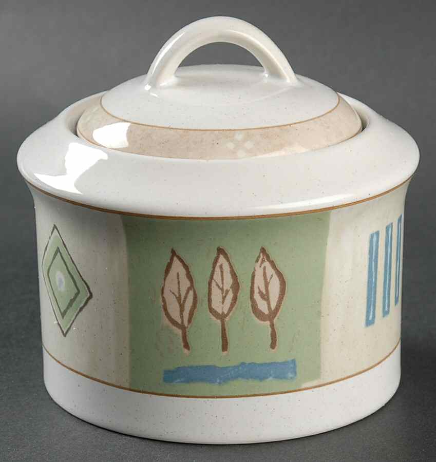 Country Quilt Sugar Bowl & Lid by Mikasa-1