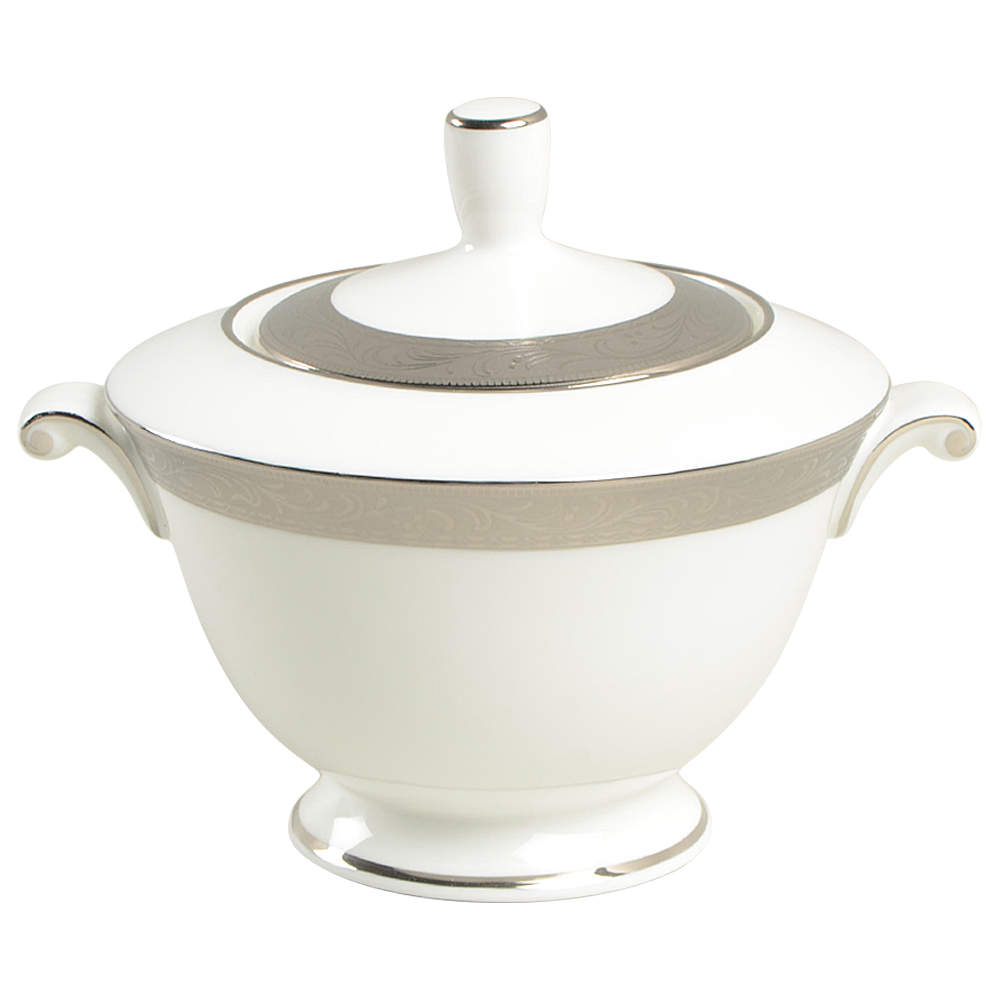 Crown Jewel Platinum Sugar Bowl & Lid by Mikasa-1