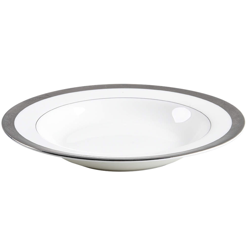 Crown Jewel Platinum Large Rim Soup Bowl by Mikasa-1