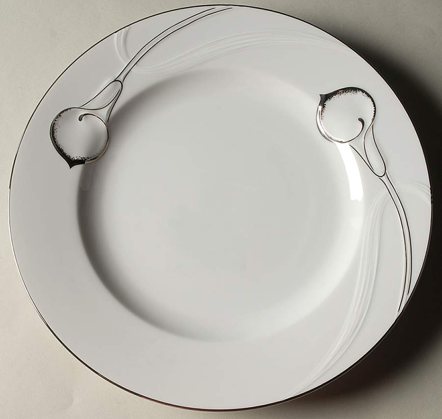 Candlelight Silver 12" Chop Plate (Round Platter) by Mikasa-1