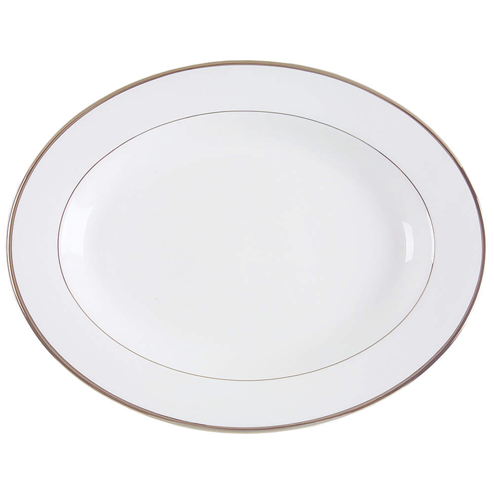 Cameo Platinum 14" Oval Serving Platter by Mikasa-1