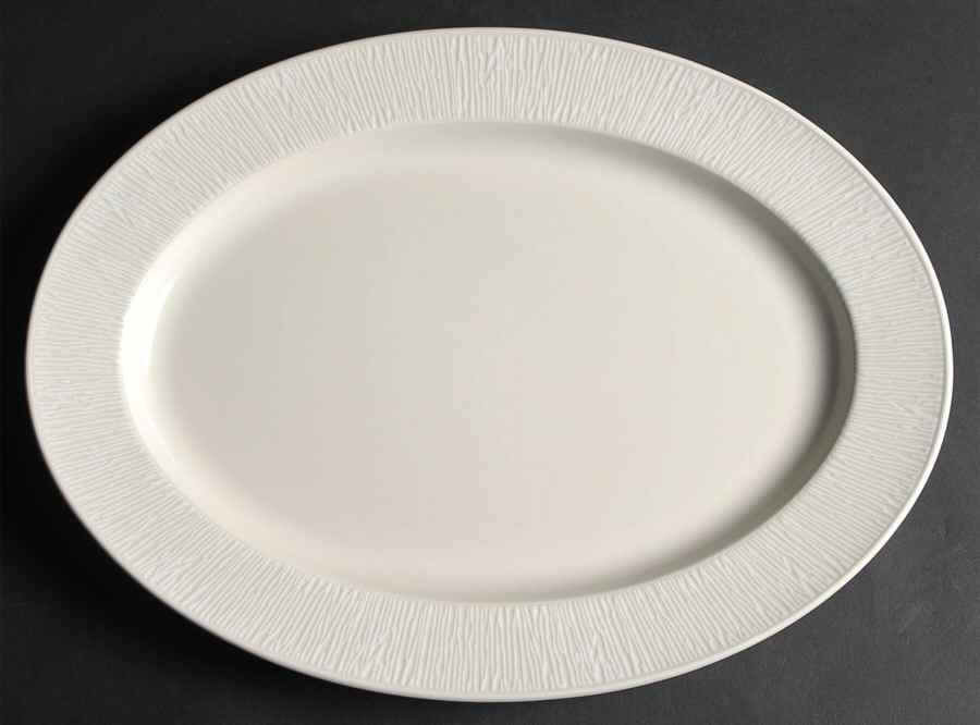 White Birch 15" Oval Serving Platter by Mikasa-1