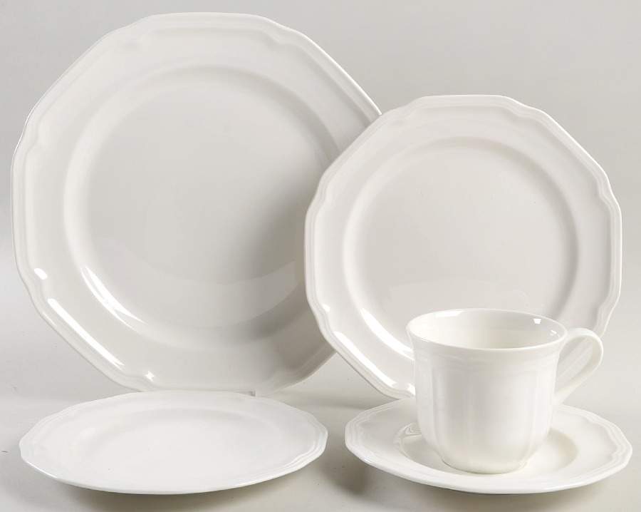 Antique White (Not Bone) 5 Piece Place Setting by Mikasa-1