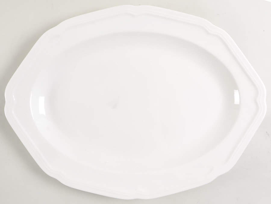 Antique White (Not Bone) 16" Oval Serving Platter by Mikasa-1