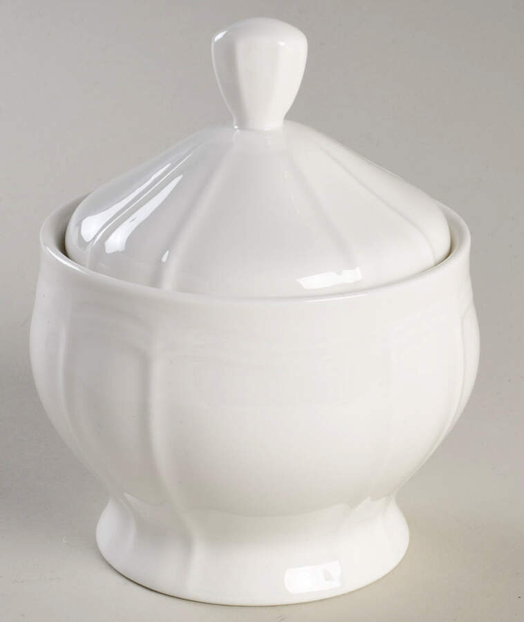 Antique White (Not Bone) Sugar Bowl & Lid by Mikasa-1