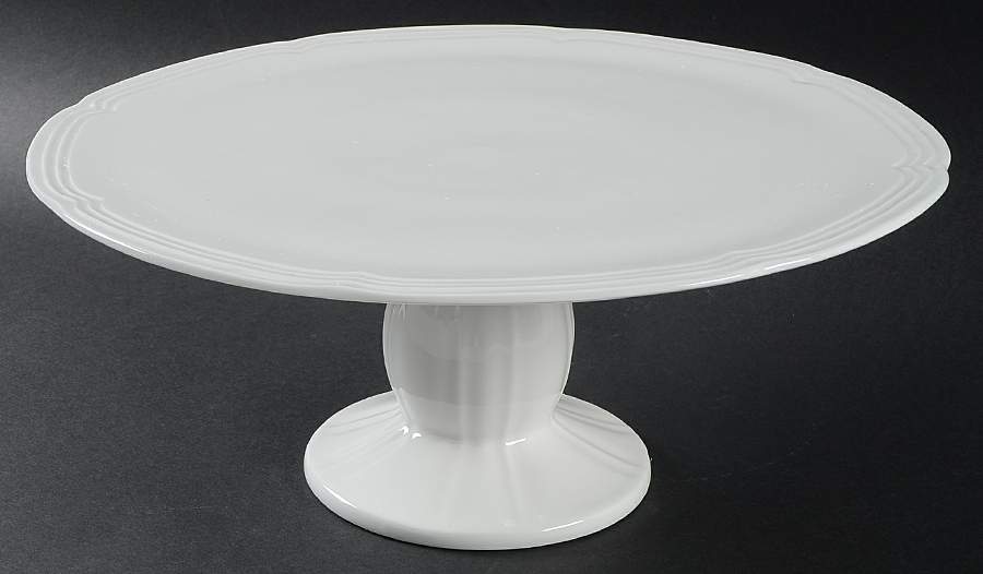 Antique White (Not Bone) 11" Diameter Pedestal Cake Stand by Mikasa-1