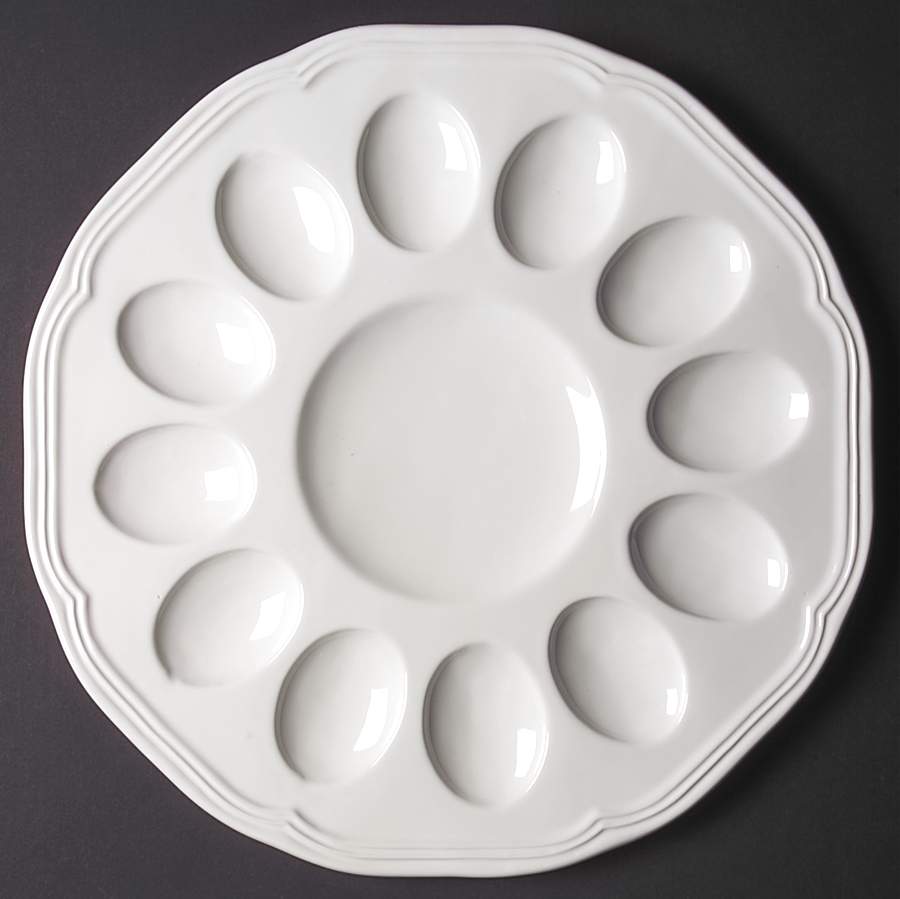 Antique White (Not Bone) Deviled Egg Plate by Mikasa-1