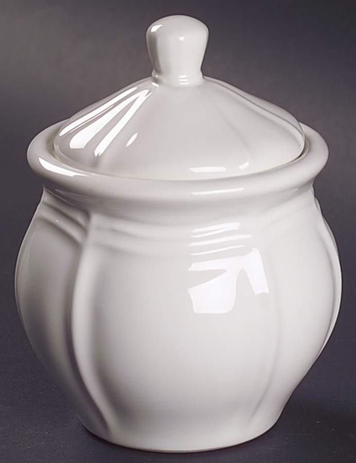 Antique White (Not Bone) Small Covered Jar & Lid by Mikasa-1