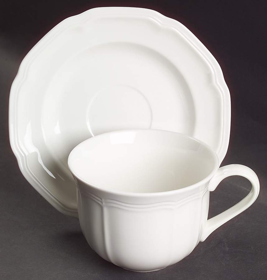Antique White (Not Bone) Breakfast Cup & Saucer Set by Mikasa-1