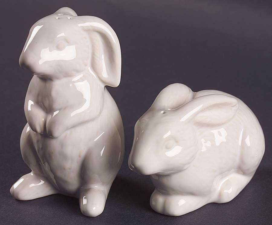 Antique White (Not Bone) Figural Salt & Pepper Set by Mikasa-1