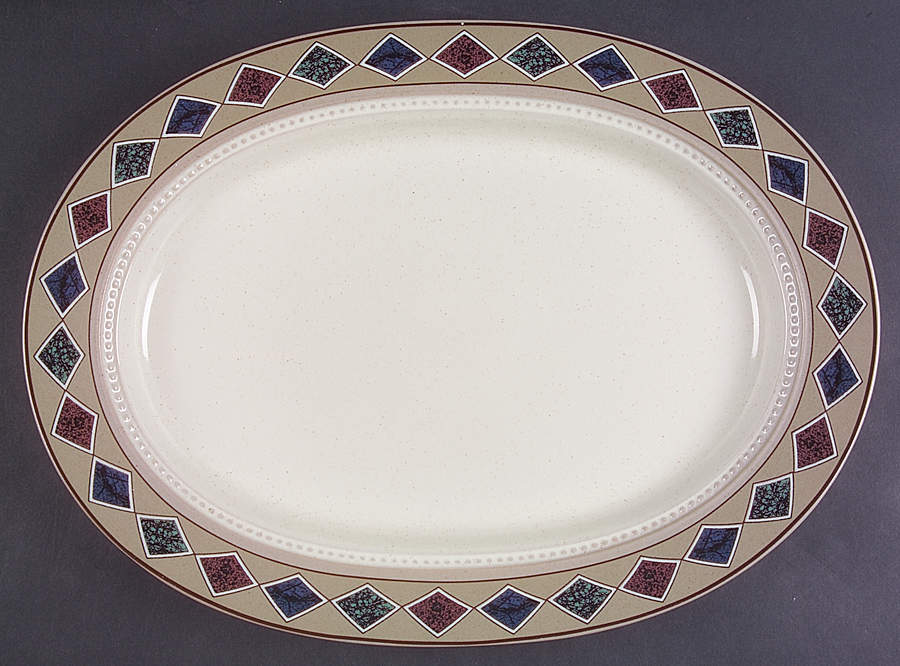 Terrazzo 15" Oval Serving Platter by Mikasa-1