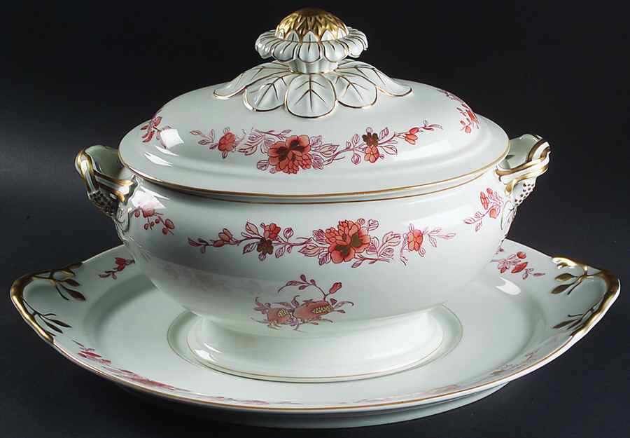 Iris Tureen & Lid w/Underplate by Mottahedeh-1