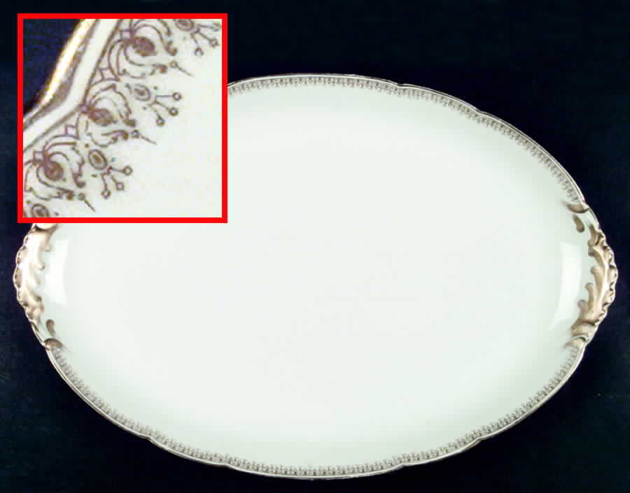 MFC4 12" Oval Serving Platter by M F & Co (Marshall Fields)-1