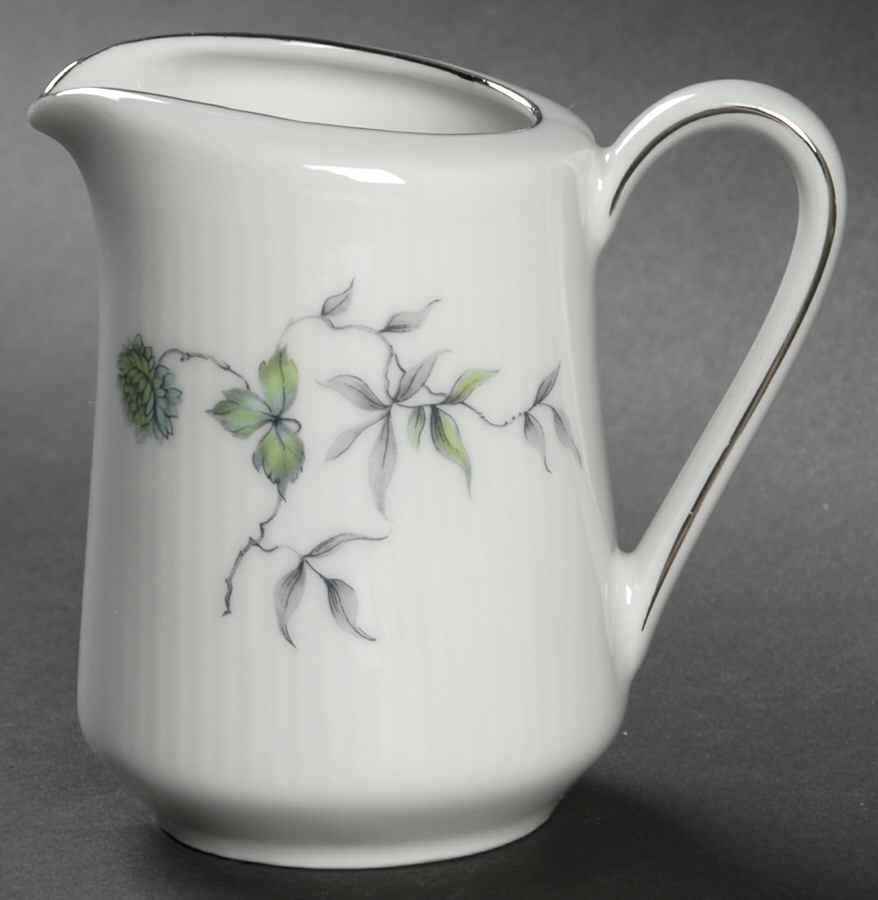 Green Ming (Platinum Trim) Creamer by Mitterteich-1