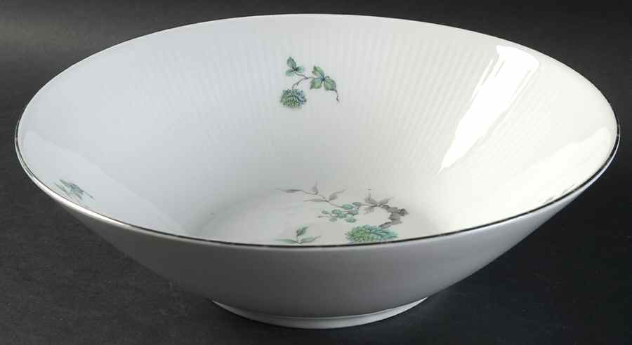 Green Ming (Platinum Trim) 10" Round Vegetable Bowl by Mitterteich-1