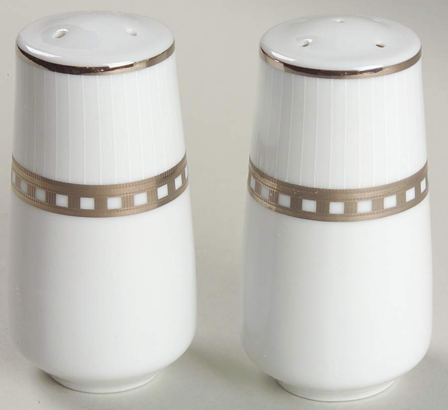 Platinum Symmetry Salt & Pepper Set by Mikasa-1