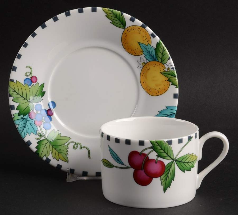 Pomme Court Flat Cup & Saucer Set by Mikasa-1