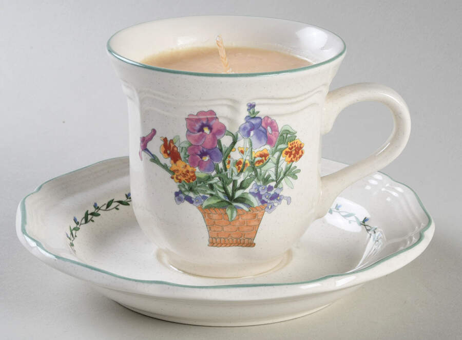 Flower Box Scented Cup & Saucer Candle-Lavender  HC by Mikasa-1
