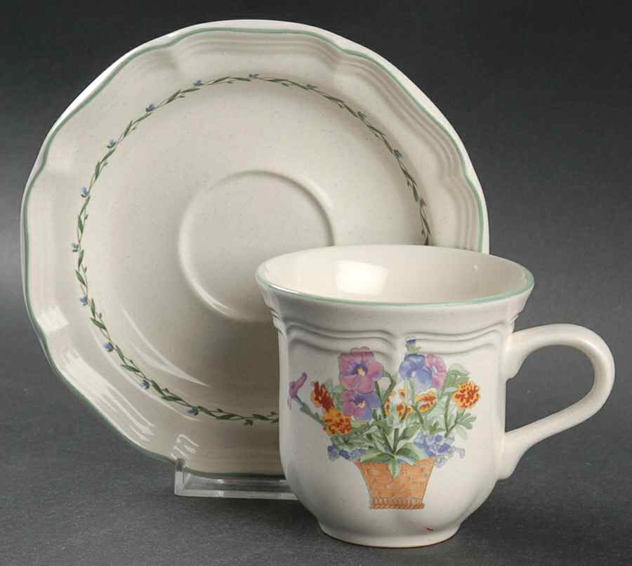 Flower Box Flat Cup & Saucer Set by Mikasa-1