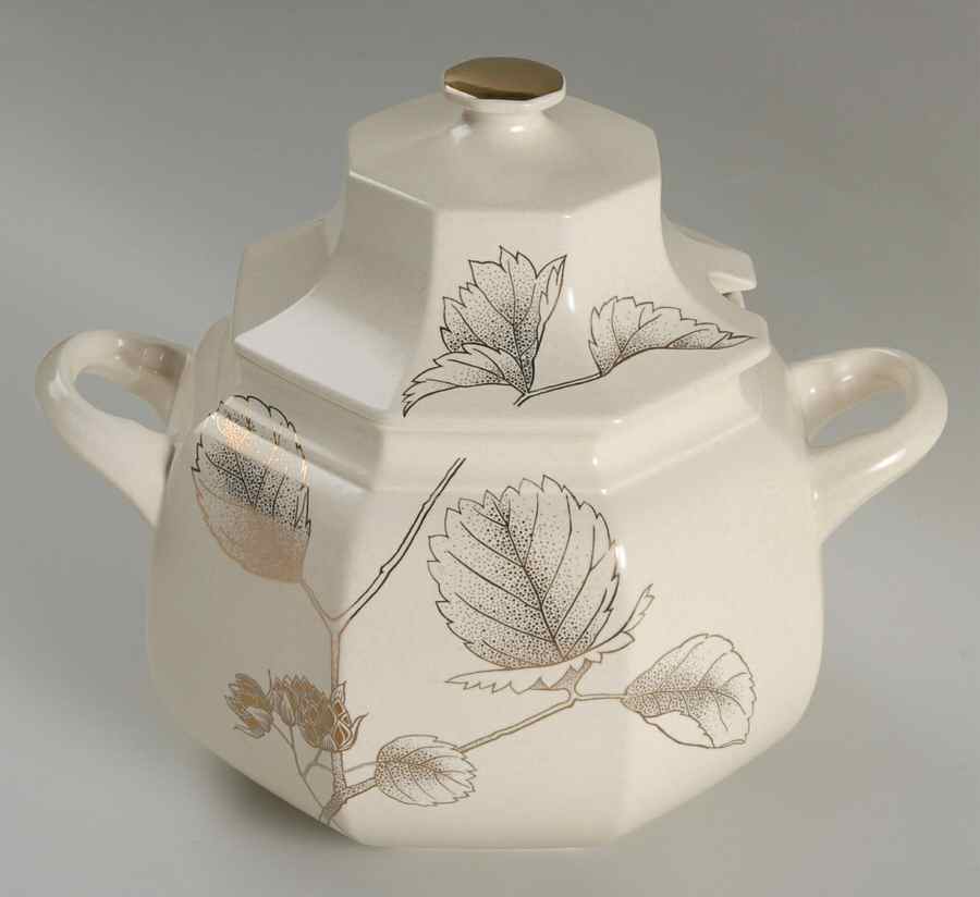 Gold Brocade Tureen &  Lid by Mikasa-1