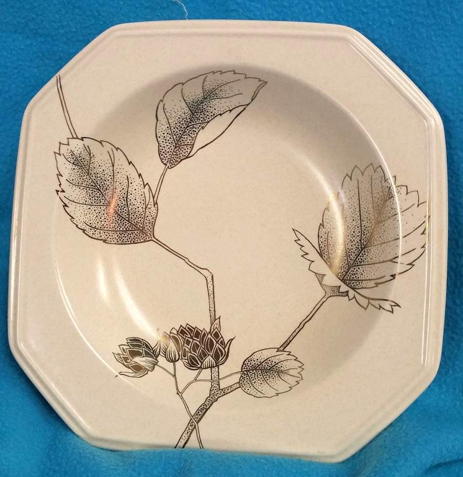 Gold Brocade Rim Soup Bowl by Mikasa-1