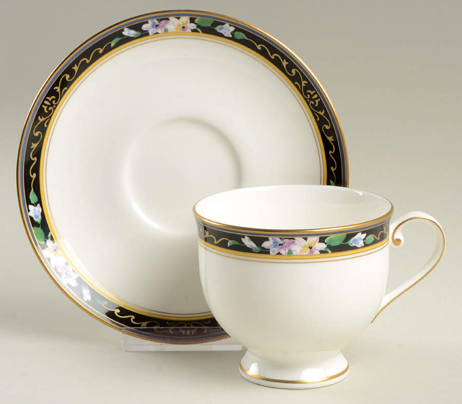 Bentley Footed Cup & Saucer Set by Mikasa-1