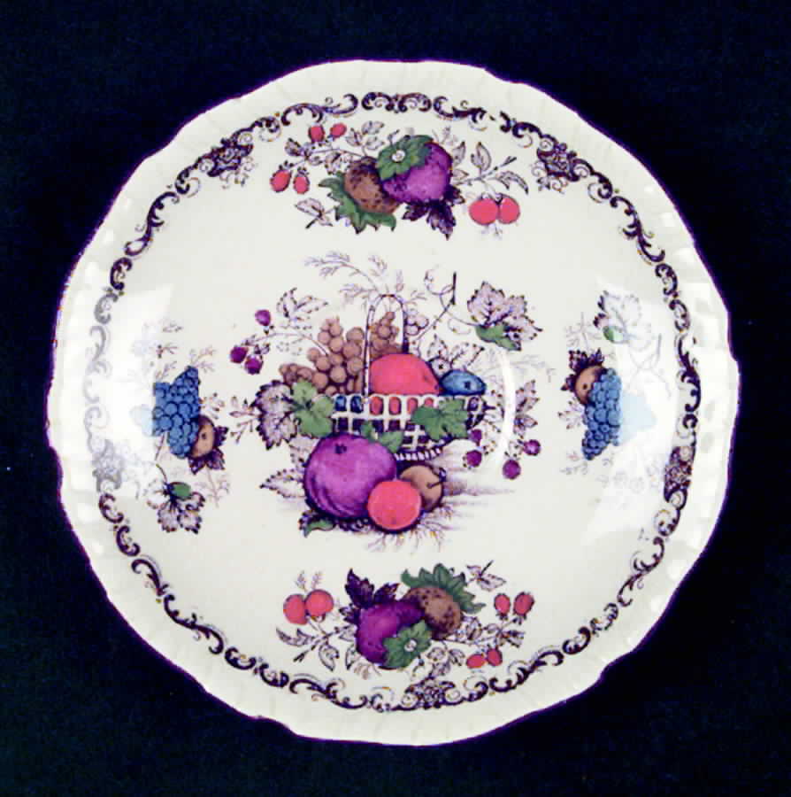 Fruit Basket Multicolor (Trim) Saucer by Mason's-1