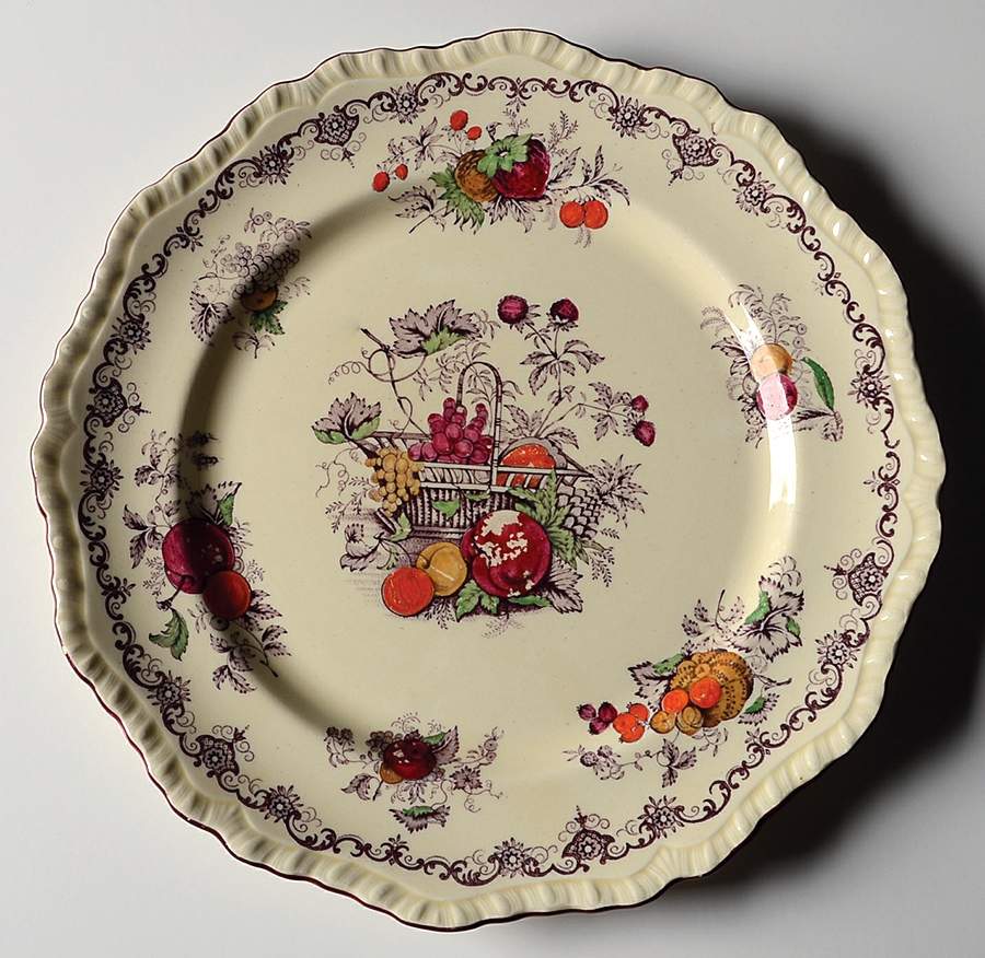 Fruit Basket Multicolor (Trim) Dinner Plate by Mason's-1