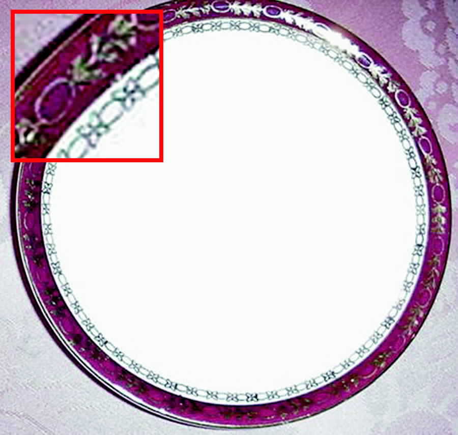 Kingsdale Maroon (White) Saucer by Alfred Meakin-1
